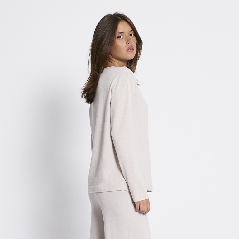 Soft knit sweater "Janie" Light Beige